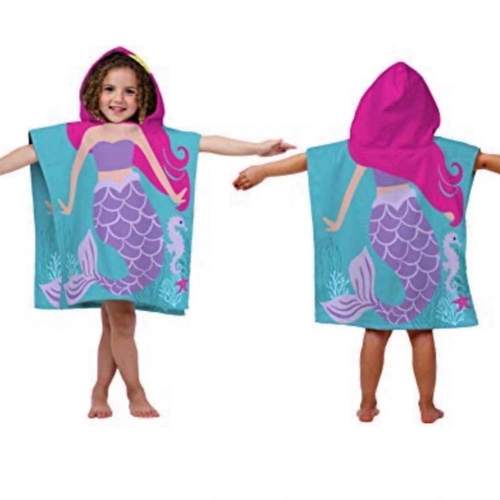 5 Brand New Mermaid Hooded Towel for Kids